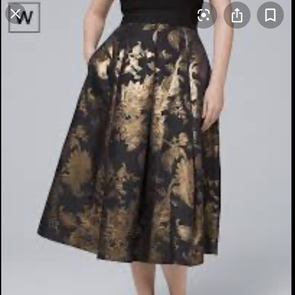 White House Black Market - floral skirt size 4